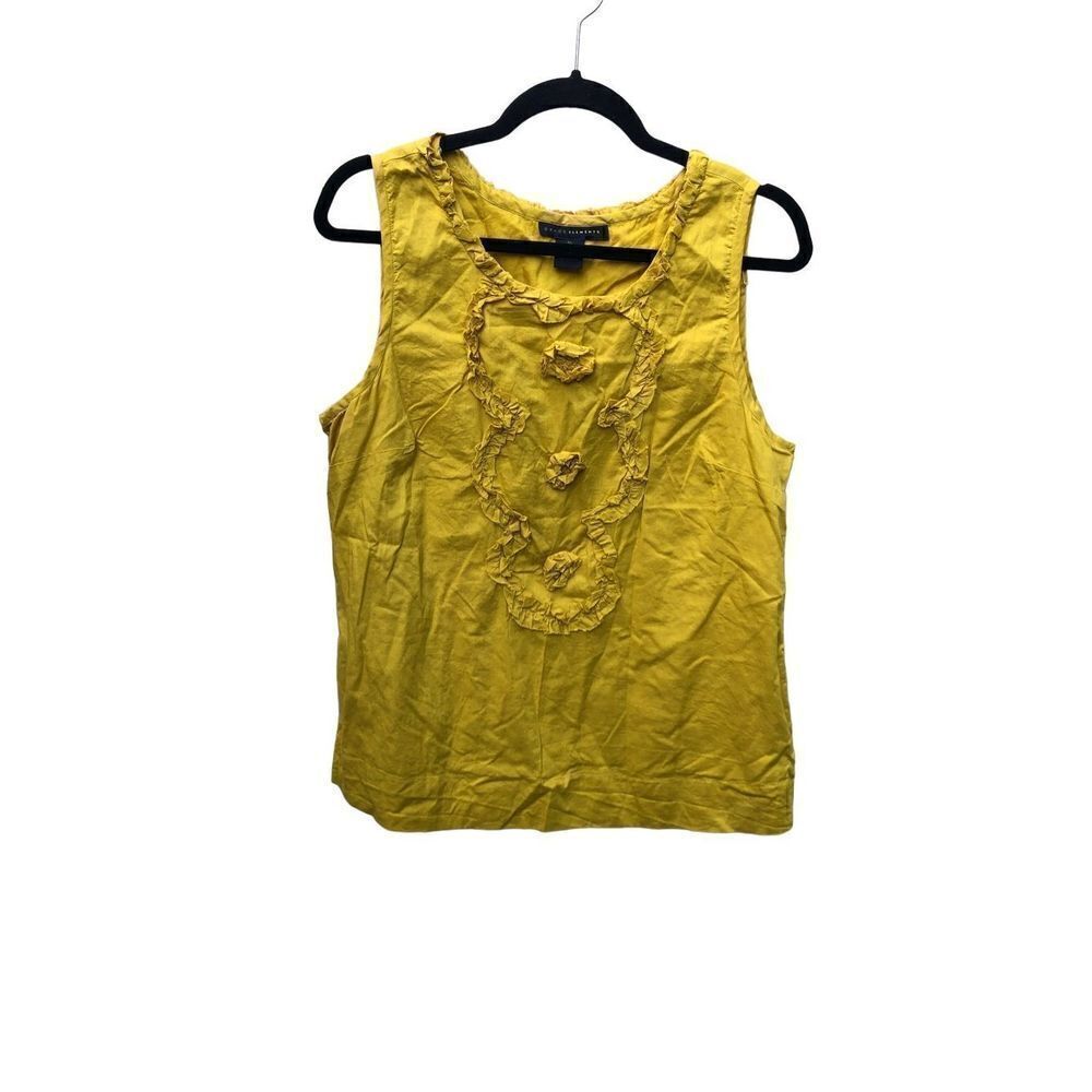 Grace Elements Size Extra Large (XL) Yellow Side Zip Blouse